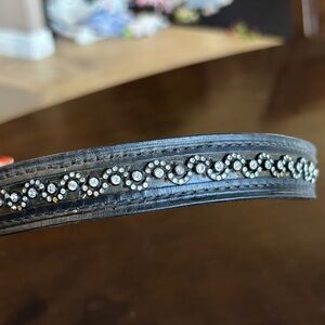 Brownband with clear crystals